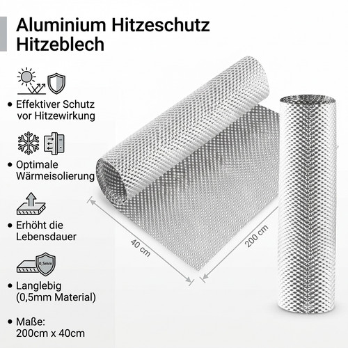 200 40cm hitzeschutz - 200×40cm,