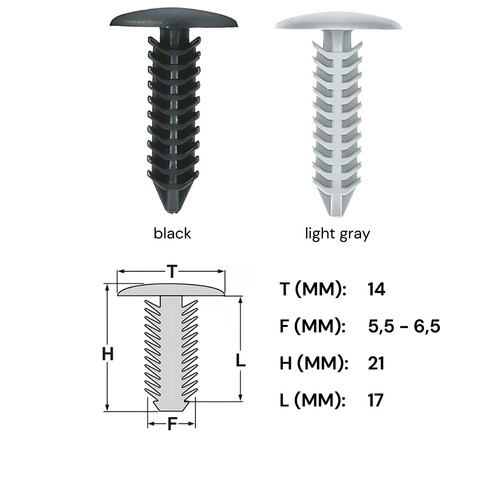 20x innenverkleidung clips - 20x,