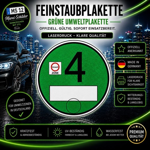 Grüne feinstaubplakette - grÜne,