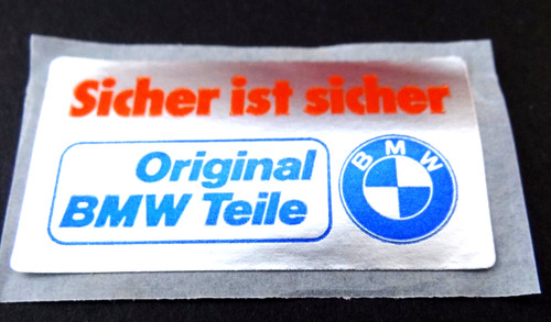 Werbe aufkleber original - original, bmw